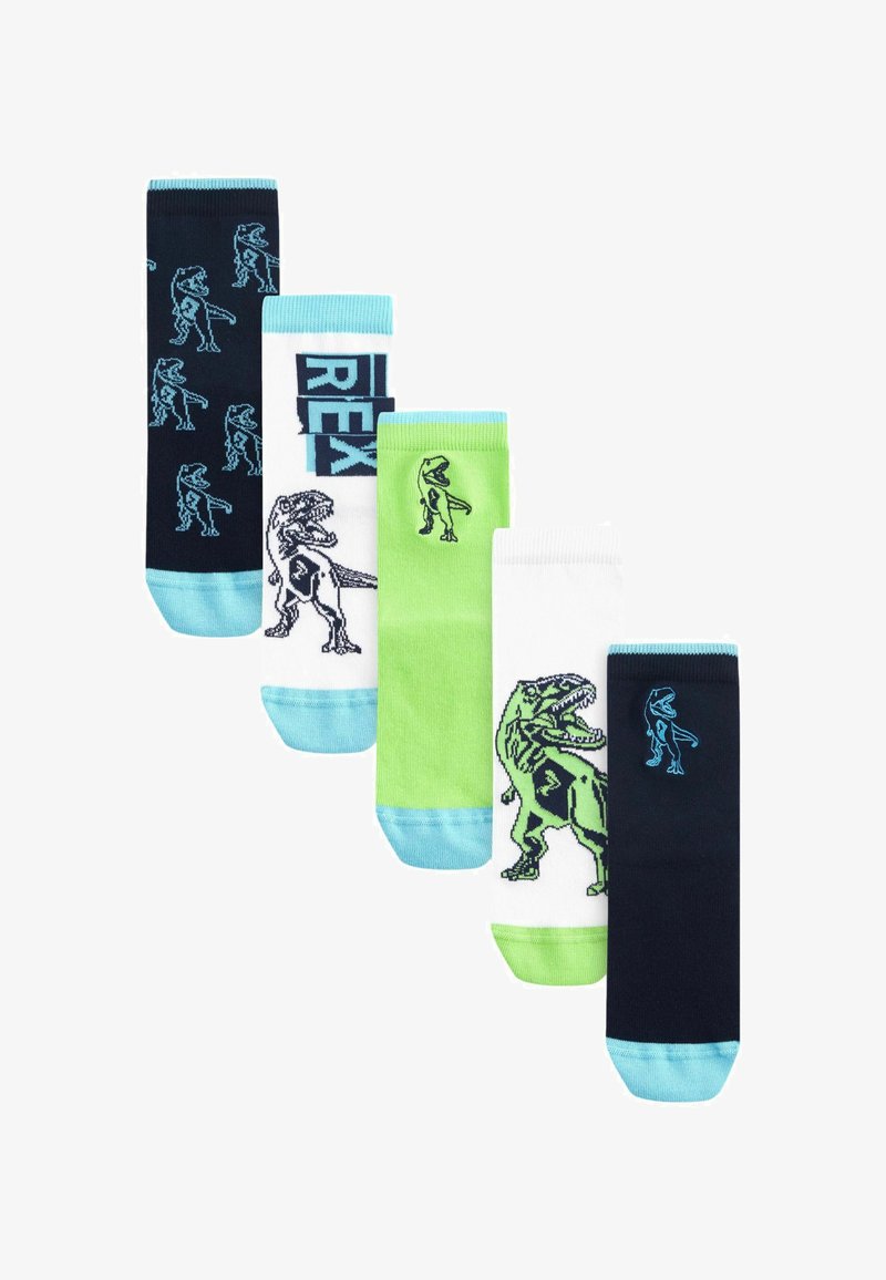 Next 5 PACK - REGULAR FIT - Strømper - blue green fluro dinosaurs