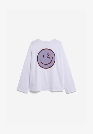 ARMEDANGELS, FIETAA SMILE - T-shirt à manches longues - white-moonlit lilac