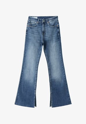 Stradivarius, D74 SLIT FIT FLARED JEANS 04804221 - Jean bootcut - destroyed denim