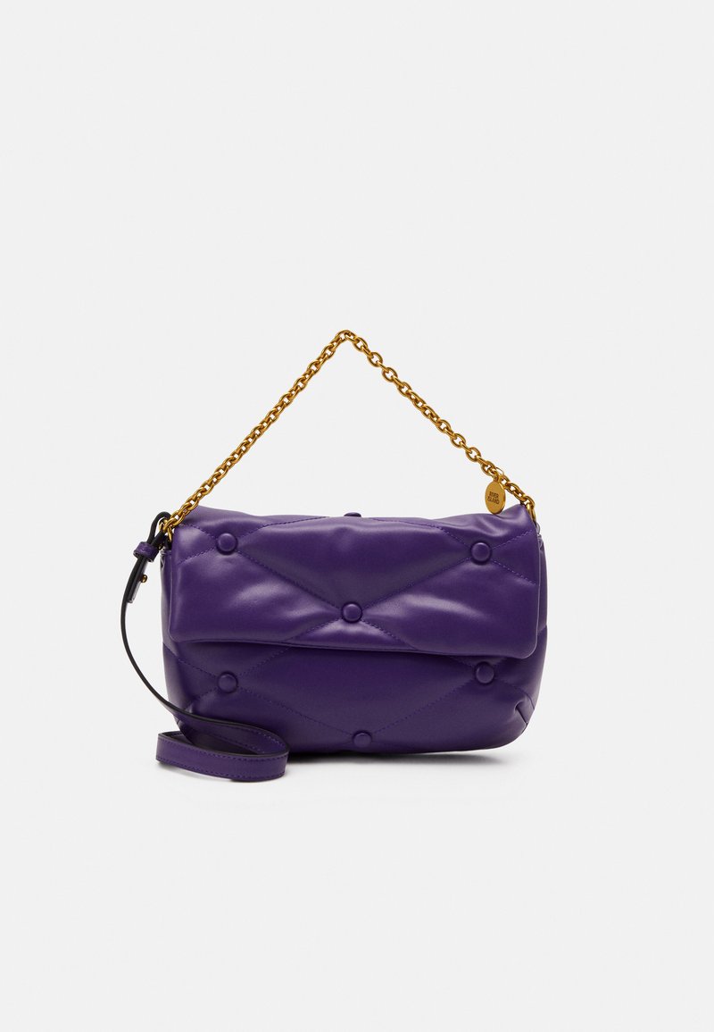 River Island QUILTED PIN STUD SHOULDER Handbag purple dark/purple