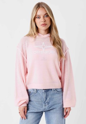 Project X Paris, SWEAT À CAPUCHE COURT EN MAILLE - Sweatshirt - rose