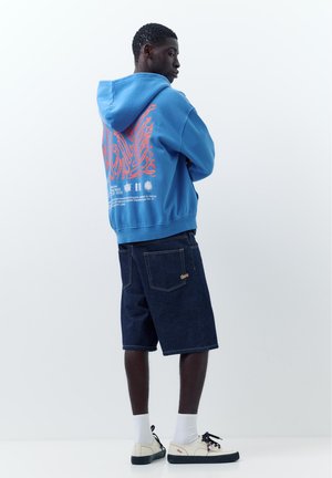 PULL&BEAR ZIP-UP HOODIE - Sweater met rits - blue