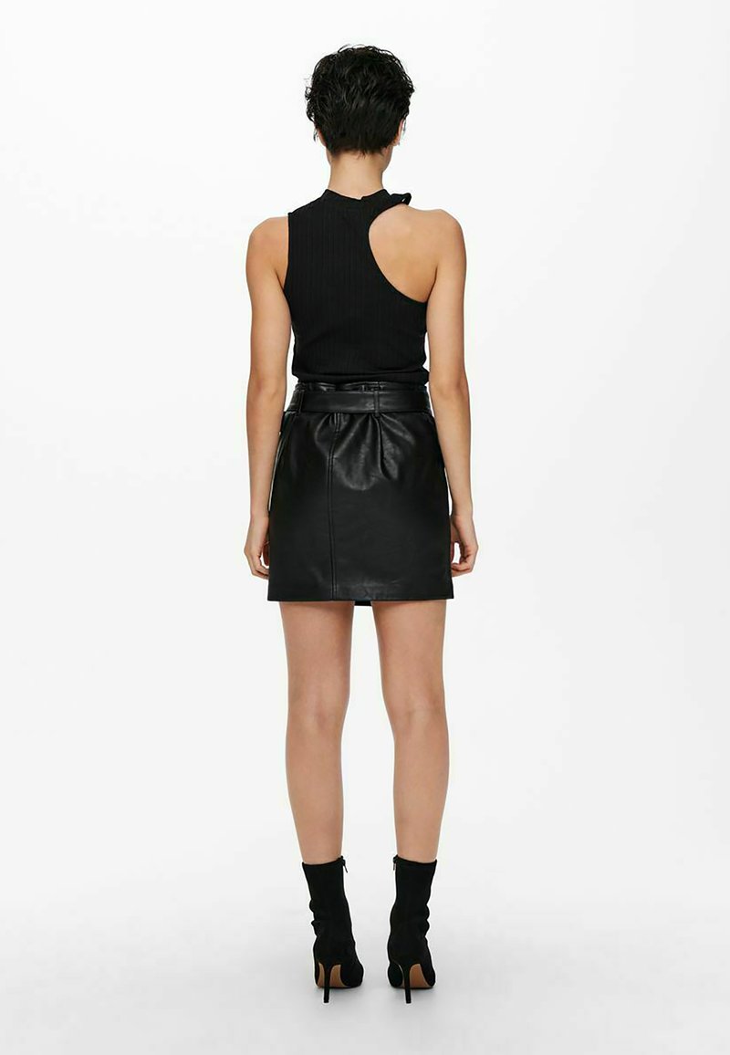 Damen Jeansröcke | ONLY Lederrock black/schwarz - YI36191 Damen Jeansröcke | ONLY Lederrock black/schwarz - YI36191