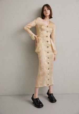 A.W.A.K.E. MODE OFF SHOULDER ORGANDY WITH POCKETS - Cocktail φόρεμα / Φόρεμα για πάρτι - beige