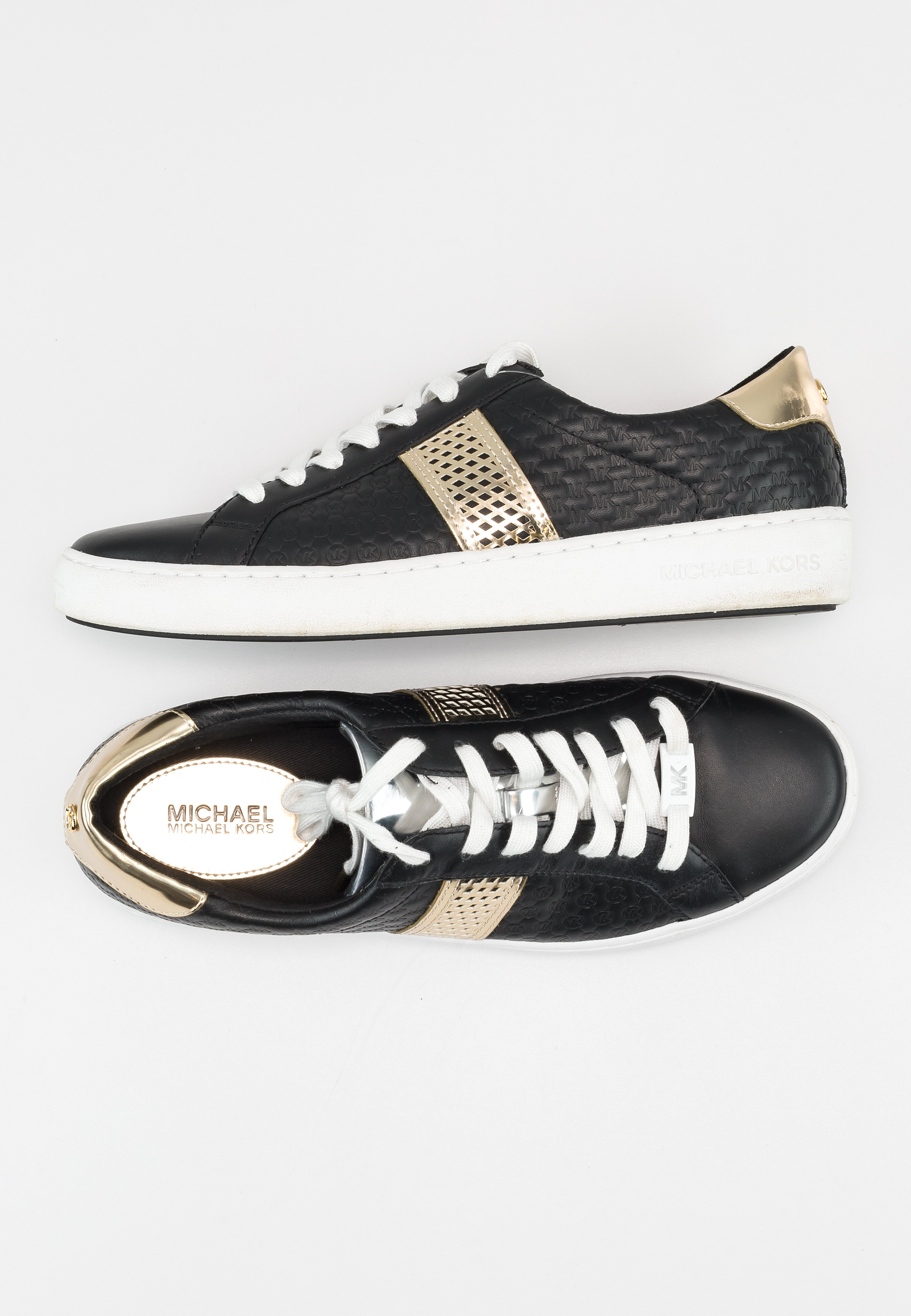 michael kors irving stripe trainers