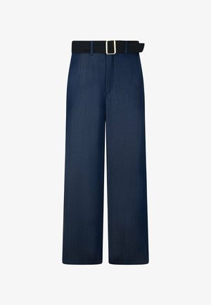 LIU JO, LIU JO FLARED TROUSERS WITH BELT - Pantalones - dark blue