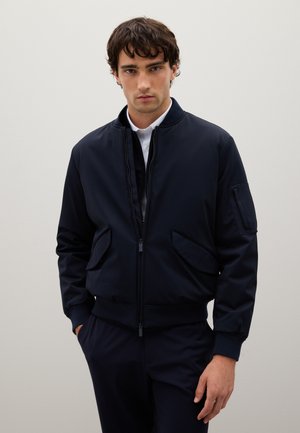 STRETCH WITH ZIP CLOSURE - Chaquetas bomber - dark blue