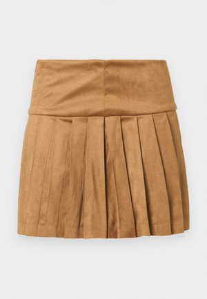 Pleated skirt - camel