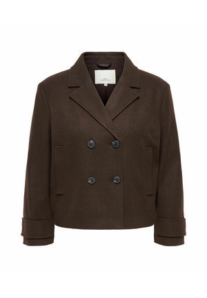 ONLY Carmakoma, CARFREJA LIFE SHORT DB JACKET OTW NOOS - Blazer - hot fudge