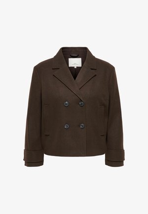 ONLY Carmakoma, CARFREJA LIFE SHORT DB JACKET OTW NOOS - Blazer - hot fudge