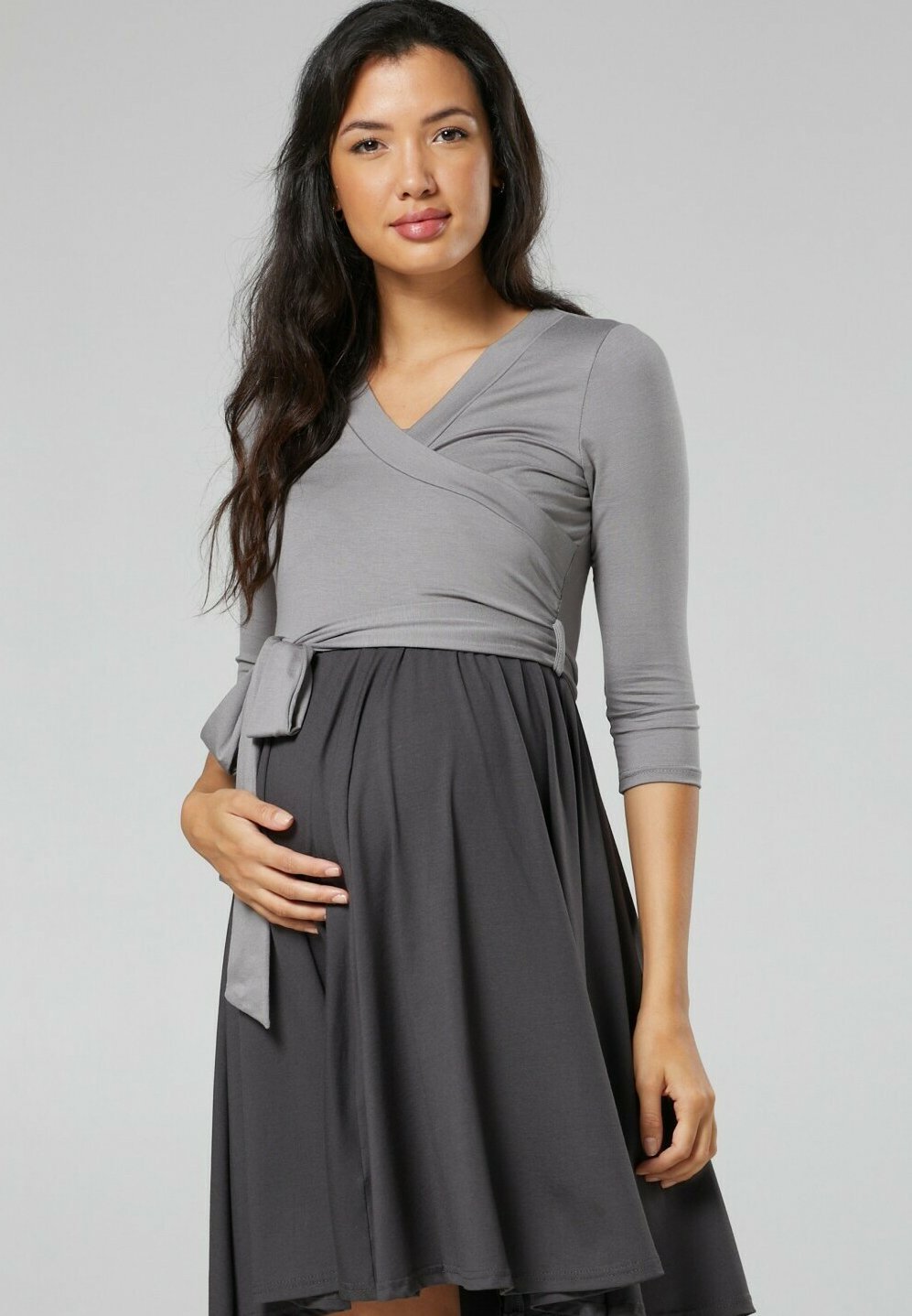 HAPPY MAMA Umstandskleid - Ausgestelltes Sommerkleid In Gr. 36-46