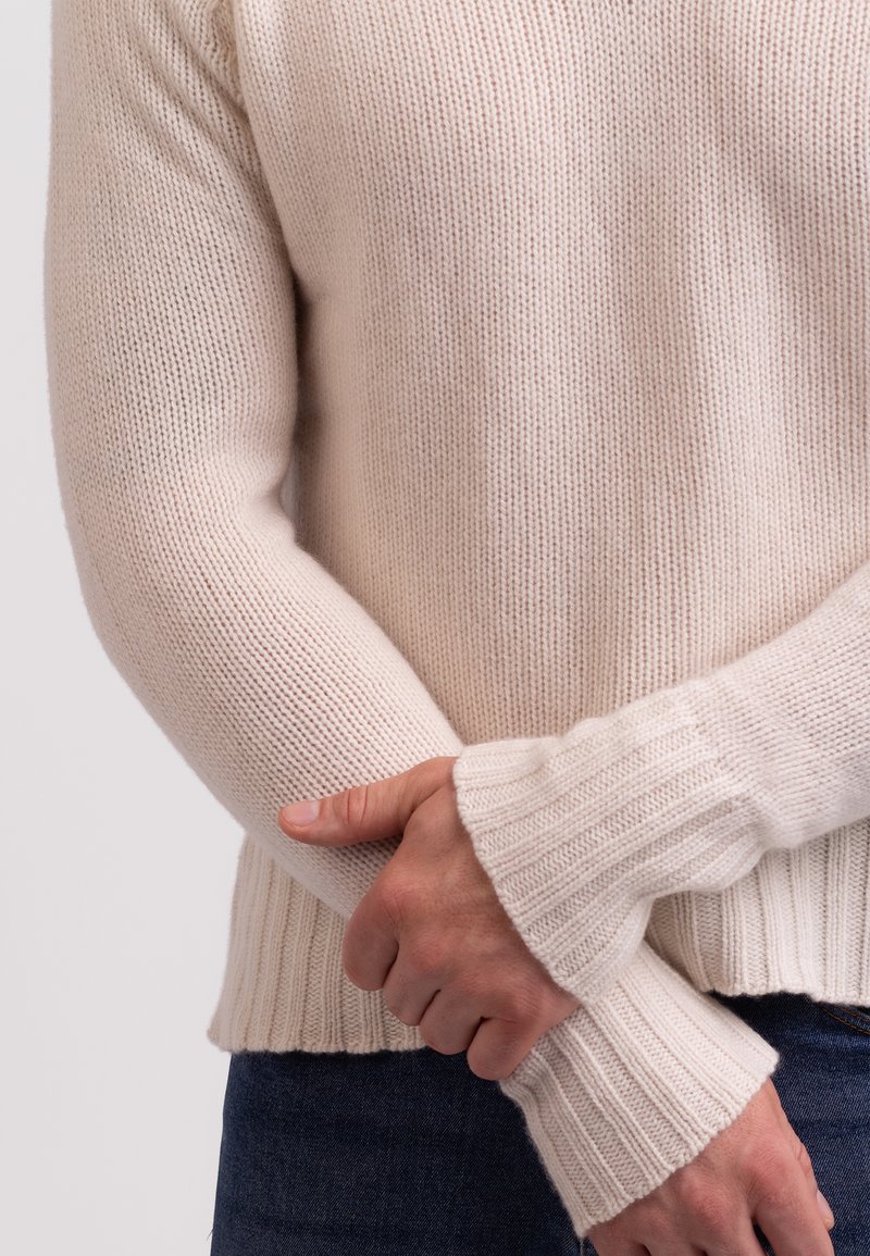 Herren Strickjacken | CASH-MERE Strickpullover ecru/weiß - LV93625 Herren Strickjacken | CASH-MERE Strickpullover ecru/weiß - LV93625