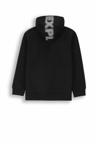 Czarny hoodie z kapturem o miękkiej fakturze, z dużą grafiką "EXPLORE" na plecach. Elastyczne mankiety i dół zapewniają dopasowane wykończenie.