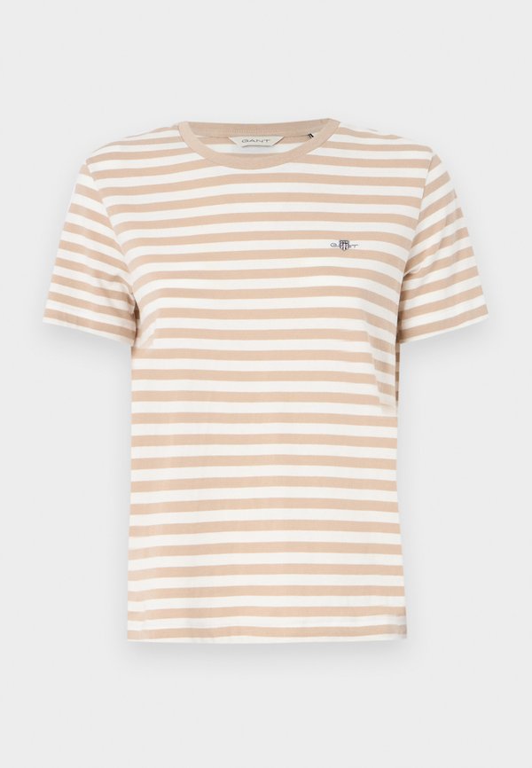 REGULAR STRIPED SHIELD  - Print T-shirt - dry sand2