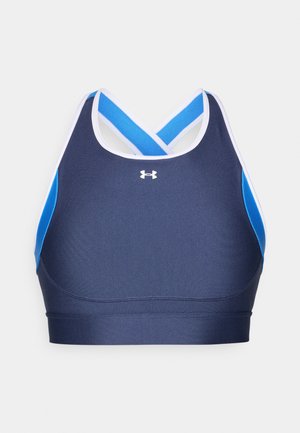 Under Armour CROSSBACK MID OPEN BACK - Sport-bh met medium support - washed navy/blue atlantis