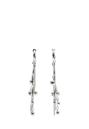 LONG BEADED HOOP - Náušnice - metallic grey