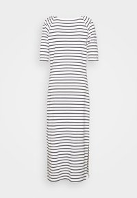 NAF NAF JODY - Vestido de malha - ecru/bleu marine