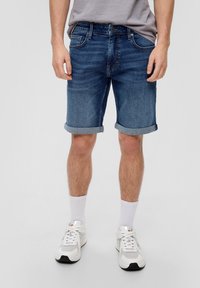 QS Jeansshort - dunkelblau