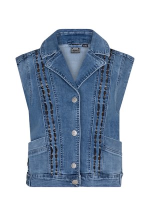 EMBROIDERY - Vest - medium denim