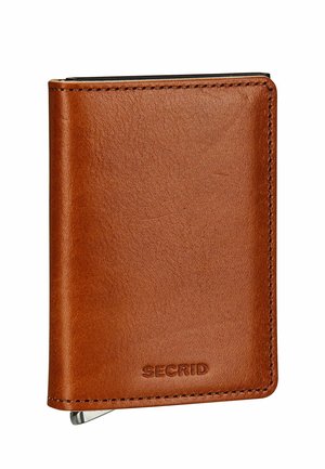 Business card holder - cognac