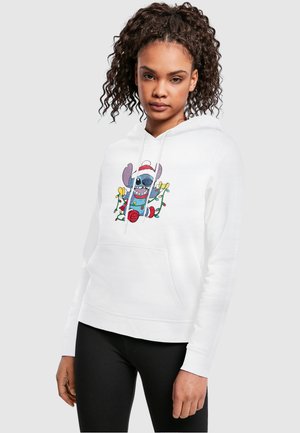 ABSOLUTE CULT LILO AND STITCH - CHRISTMAS LIGHTS BASIC - Hoodie - white