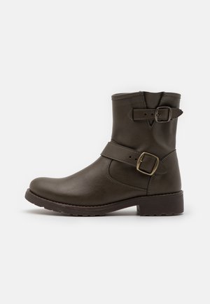 NAE Vegan Shoes ODET - Kovbojská/motorkárska členková čižma - green