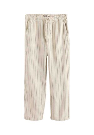 EDIT TEXTURED STRIPE - Housut - ecru neutral