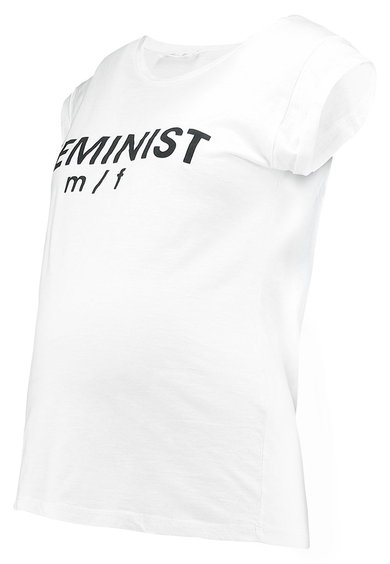 Queen Mum T-shirt print crème