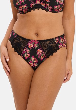 ORIANE - Slip - bouquets noir   rose
