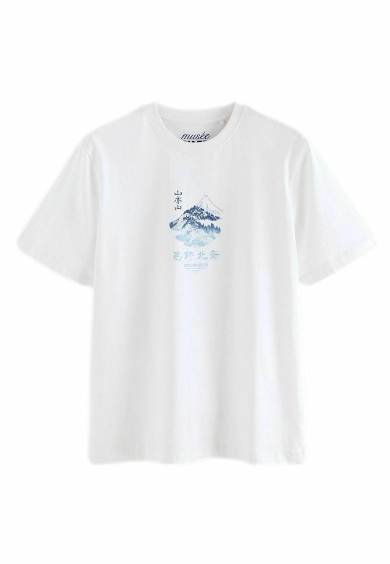 Next HOKUSAI THE GREAT WAVE LICENSE STANDARD - Nyomott mintás póló - white hokusai mountain