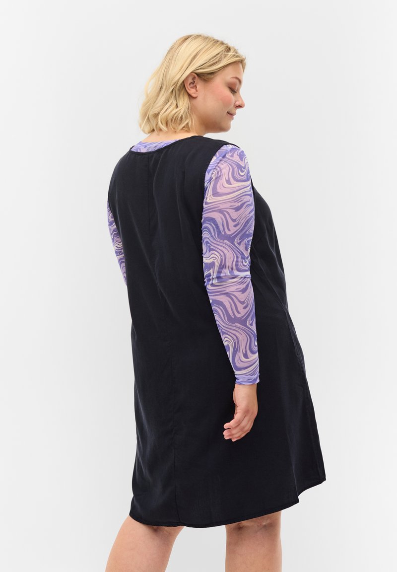 Damen Freizeitkleider | Zizzi SPENCER Freizeitkleid black/schwarz - MK28300 Damen Freizeitkleider | Zizzi SPENCER Freizeitkleid black/schwarz - MK28300