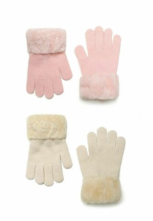 2 PACK WITH CUFFS - Gloves - pink ecru
