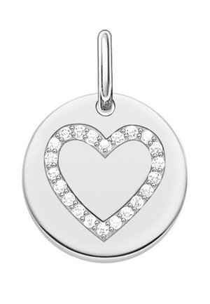 HERZ COIN - Anhänger - silver-coloured/white