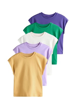 Next, REGULAR FIT - CAPPED SLEEVE CREW NECK T-SHIRTS 5 PACK   - T-Shirt basic - multi