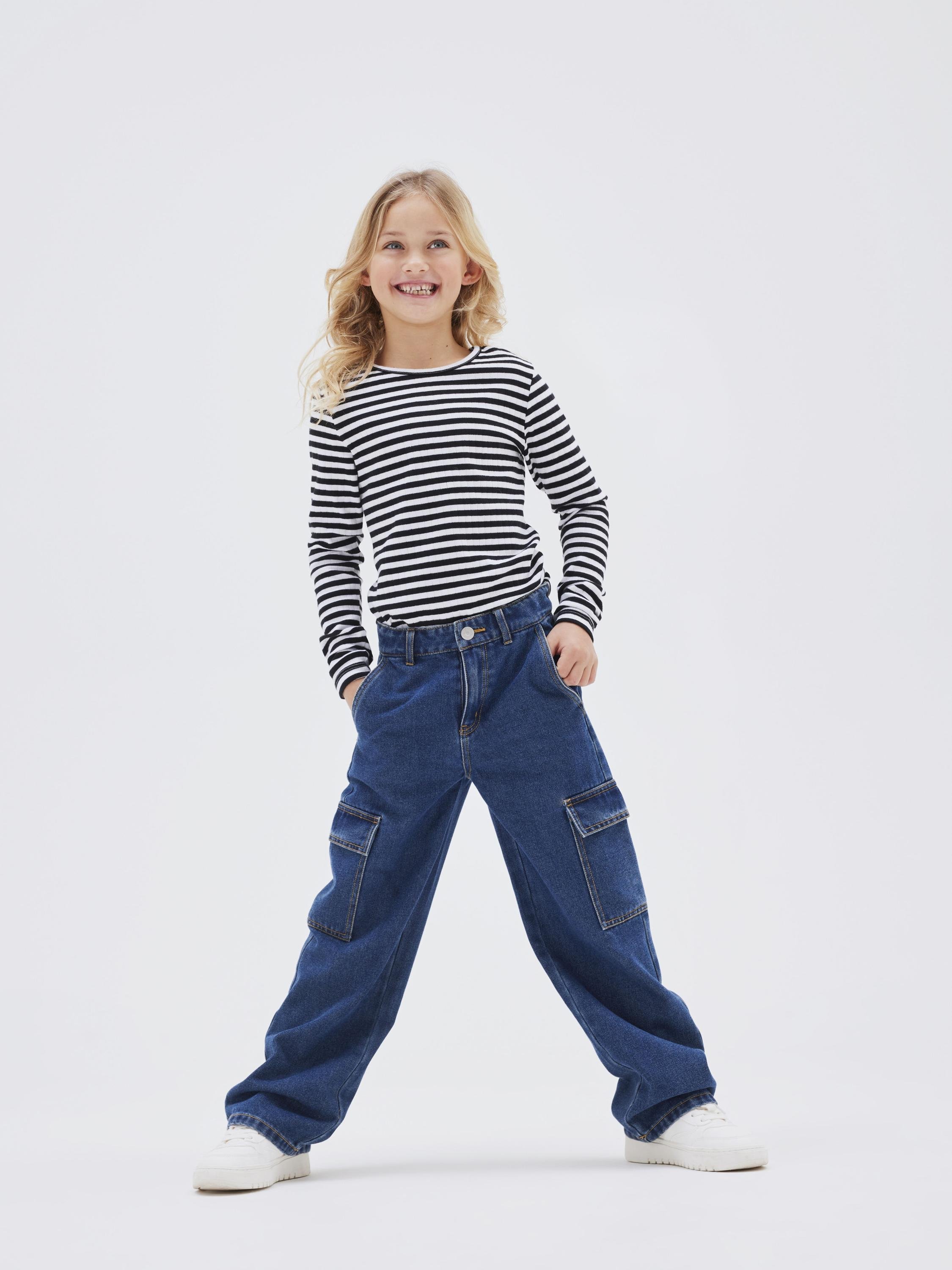 Jean Large Pour Fille Name It Nkfrose - Modèle 4795-AC J, 99% Coton, Coupe Tendance Automne - 6