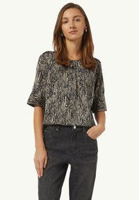 comma casual identity Bluse - schwarz