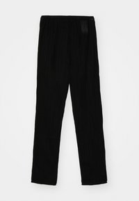 PARCHMENT TEXTURED TROUSER - Nohavice - black