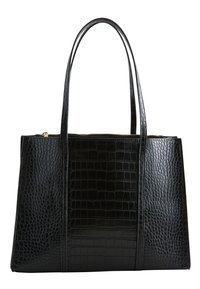 STRUCTURED - Shopping bags - black croc effect