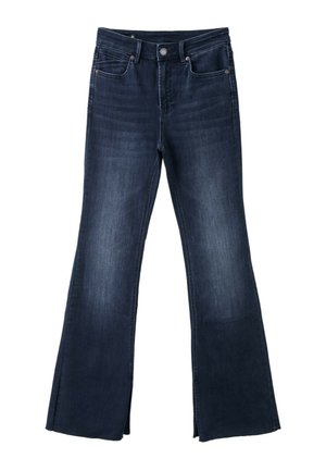 Stradivarius, D74 SLIT FIT FLARED JEANS 04804221 - Jean flare - mottled royal blue