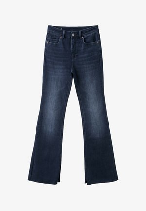 Stradivarius, D74 SLIT FIT FLARED JEANS 04804221 - Jean bootcut - mottled royal blue