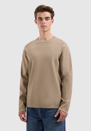 REGULAR FIT CREWNECK LS - Trui - taupe
