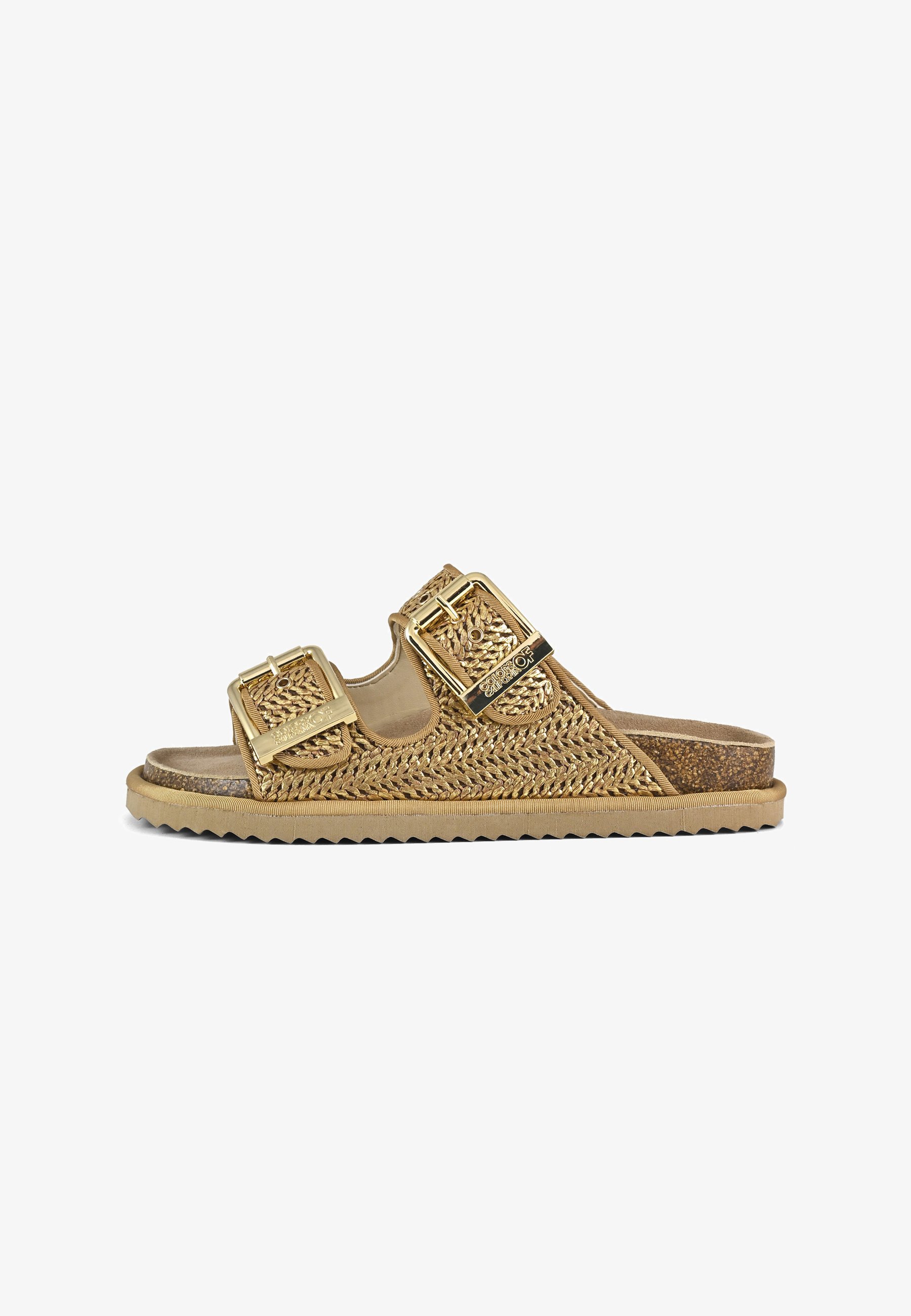 Colors of California Sandalias planas gold/dorado