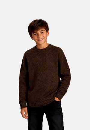 Jack & Jones, JACK & JONES PULLOVER SOHO OLLIE STRICKPULLOVER - Pullover - braun