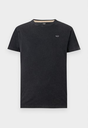 Hollister Co., SLIM CREW WASH - Βασικό μπλουζάκι - black