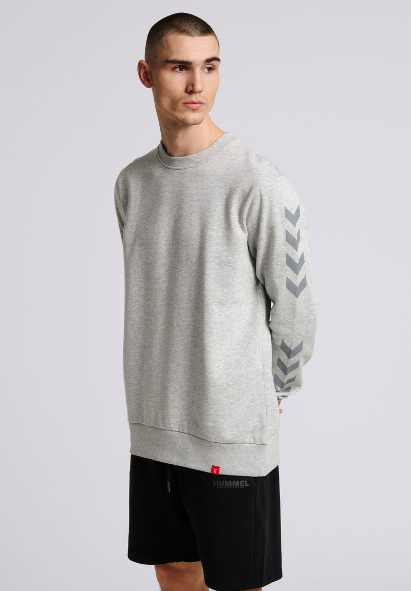 Hummel LEGACY CHEVRON - Felpa - grey melange/grigio screziato