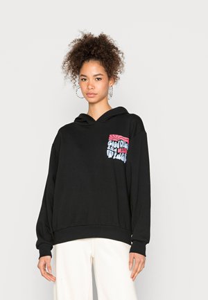 70'S GOOD PRINT OVERSIZED HOODIE - Felpa - black