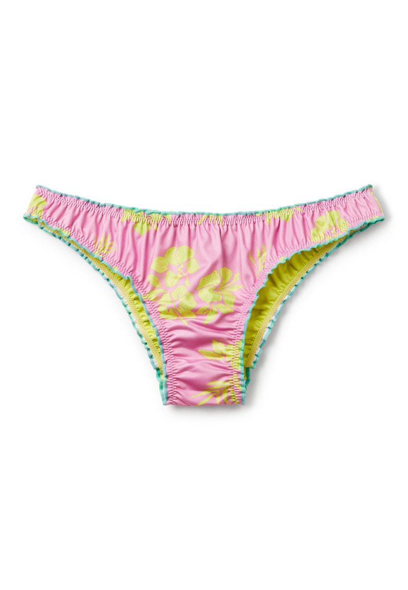 Slip De Bikini Haut Côté Réversible United Colors Of Benetton - Taille M - Multicolore - Polyamide/élasthanne