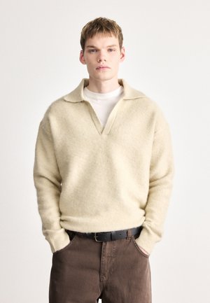 JOHNNY COLLAR - Strickpullover - pelican