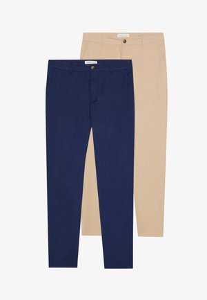 2 PACK - Nadrágok - dark blue,camel