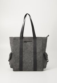 WASHED UTILITY TOTE - Tote bag - black denim